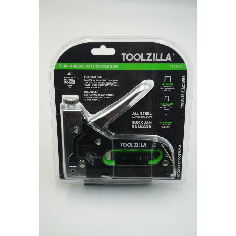 TOOLZILLA TZ31PRO 3-in-1 Heavy Duty Staple‎ Gun – New in Package